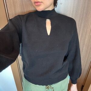 Vince Camuto Black Cowl Neck Sweater